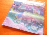 ６pcs Kawaii Cute Zipper Bags Set Sanrio Original *Little Twin Stars (25408-8)
