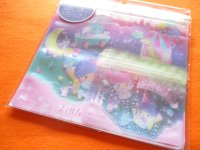 ６pcs Kawaii Cute Zipper Bags Set Sanrio Original *Little Twin Stars (25408-8)