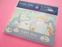 Kawaii Cute  Write in Sticker Flakes Sack Synapse Japan *Town & Cafe (SJI-32613）