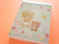 Kawaii Cute Mini Memo Pad Rilakkuma San-x *Chairoikoguma's Friends (MH03501-4)