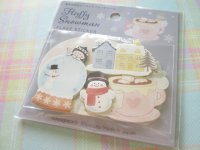 Kawaii Cute Sticker Flakes Sack Gaia *Fluffy Snowman 1 (467176）