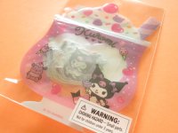 Kawaii Cute Summer Sticker Flakes Sack in Zipper Bag Sanrio Original *Kuromi (17630-3)
