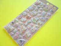 Kawaii Cute めちゃキラ Puffy Stickers Sheet Q-Lia *Night Meow (01037)
