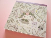 Kawaii Cute Medium Memo Pad Kuromi × たけい みき Miki Takei Clothes Pin *Black Swan (MM-84054) 