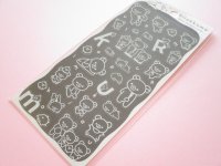 Kawaii Cute Stickers Sheet Basic Rilakkuma San-x *Monochrome (SE72902)