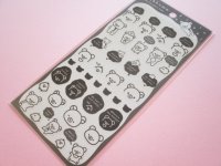 Kawaii Cute Stickers Sheet Basic Rilakkuma San-x *Monochrome (SE72901)
