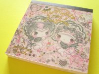 Kawaii Cute Medium Memo Pad Sanrio Characters × 飴ノ森ふみか Amenomori Fumika Clothes Pin *My Melody & Kuromi (MM-84177) 