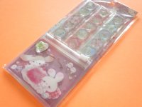 Kawaii Cute Ohajiki Disc Stickers Sheet Q-LiA *Oyasumi Bunny (01102）