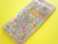 Kawaii Cute Jewel Petit Drop Stickers Sheet KAMIO JAPAN *ぷわぷわパンちゃん (233157)