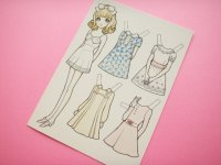 Macoto Japanese Retro Illustration Postcard Cute Girls *05