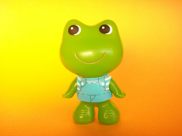 Photo1: Kawaii Cute Frog Boy Mini Mascot Doll Japanese Toy Blue