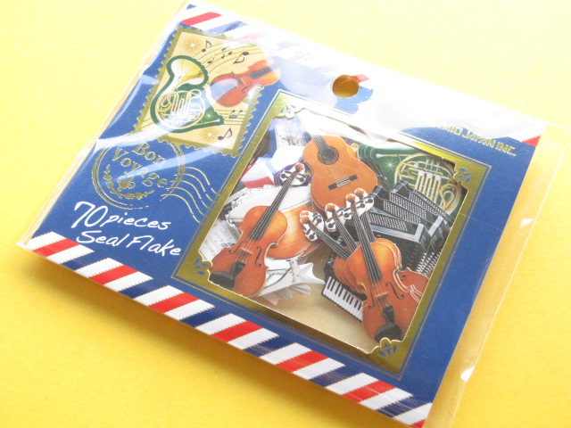 Photo1: Sticker Flakes Sack Bon Voyage Kamio Japan Scrapbooking *Orchestra (44611)