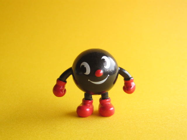 Photo1: Kawaii Cute Nikyoro Mini Figure Mascot Toy *Black
