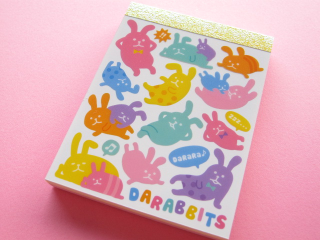 Photo1: Kawaii Cute Mini Memo Pad Mind Wave *DARABBITS (38416)