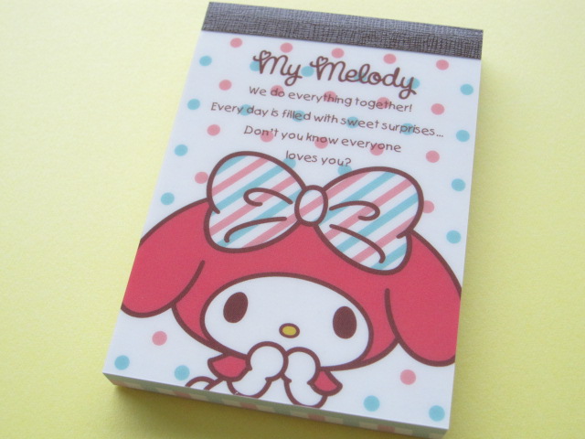 Photo1: Kawaii Cute Mini Memo Pad Sanrio Japan Exclusive *My Melody (66858) 