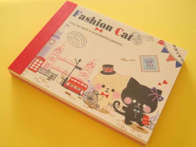Photo1: Kawaii Cute Mini Memo Pad Crux *Fashion Cat (29275)