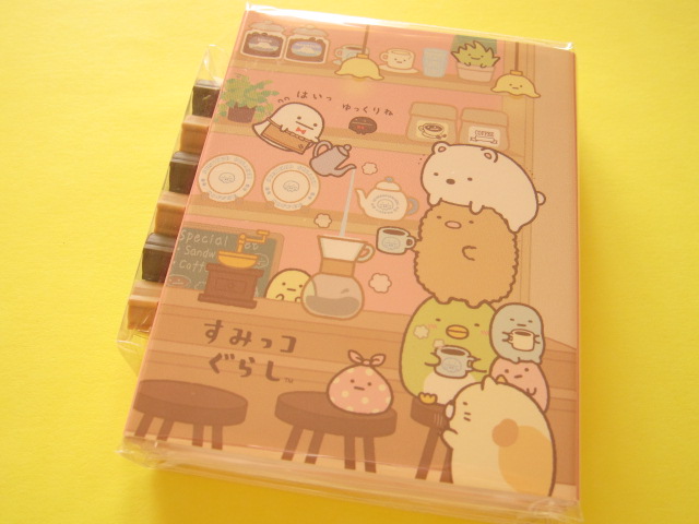 Photo1: Kawaii Cute Mini Memo Pad Set San-x *Sumikkogurashi  喫茶すみっコ (MW07301)