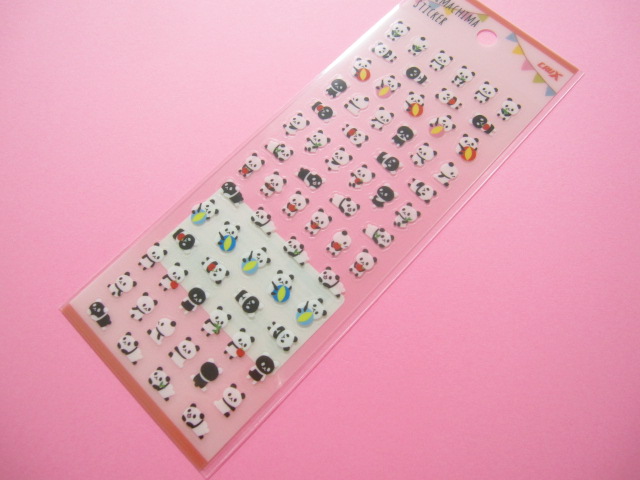 Photo1: Kawaii Cute Chima Chimark Sticker Sheet Q-LiA *Panda (05346)
