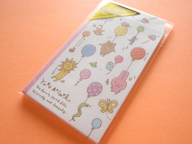 Photo1: Kawaii Cute Mini Envelopes Set Mind Wave *Yuru Animals (37875)