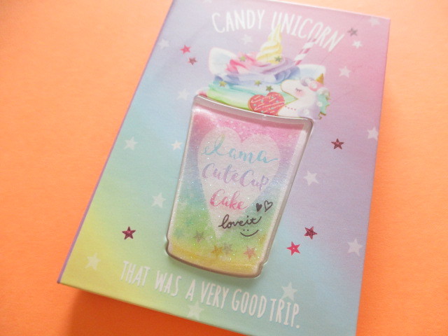 Photo1: Kawaii Cute 流れるShiny Medium Memo Pad Q-LiA *Candy Unicorn (30168)