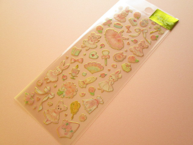 Photo1: Kawaii Cute Clear Sticker Sheet  たけいみき (Takei Miki) Clothes Pin *Petite Etoile (US-15382)