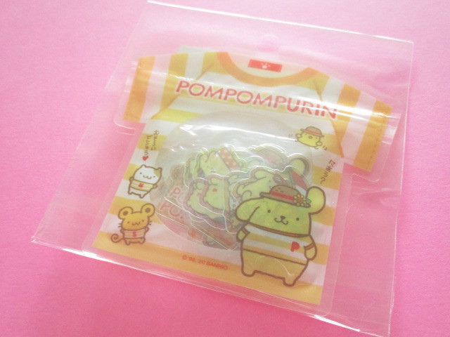 Photo1: Kawaii Cute T-shirt Summer Sticker Flakes Sack Sanrio Original *POMPOMPURIN (49241-8)