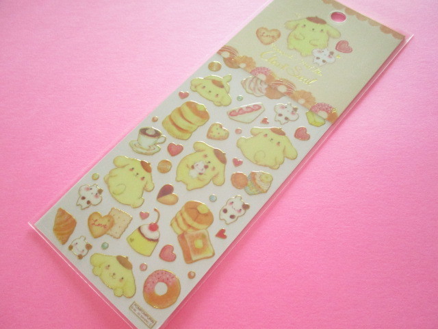 Photo1: Kawaii Cute Stickers Sheet  POMPOMPURIN × たけいみき Miki Takei Sanrio *Soufflé (US-15461)