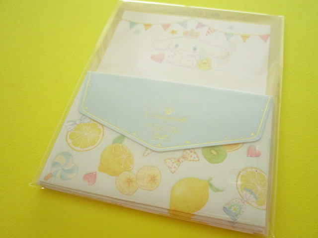 Photo1: Kawaii Cute Mini Letter Set Cinnamoroll × たけいみき Miki Takei Sanrio *Fresh Citrus (LS-15467)