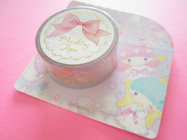 Photo1: Kawaii Cute Masking Tape Sticker Little Twin Stars × たけいみき Miki Takei Sanrio *Fantasy (MT-15451)
