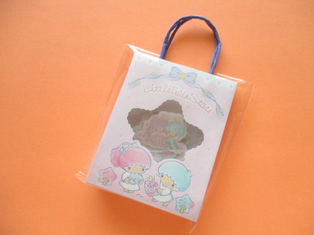 Photo1: Kawaii Cute  Mini Paper Bagged Sticker Flakes Sack Sanrio original *Little Twin Stars (95006-8)
