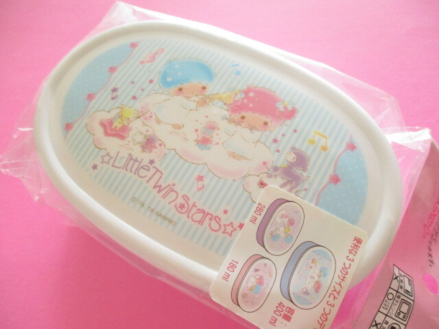 Photo1: 3 pcs Kawaii Cute Bento Lunch Box Container Set Little Twin Stars Sanrio Original *Music Notes (88242-9)