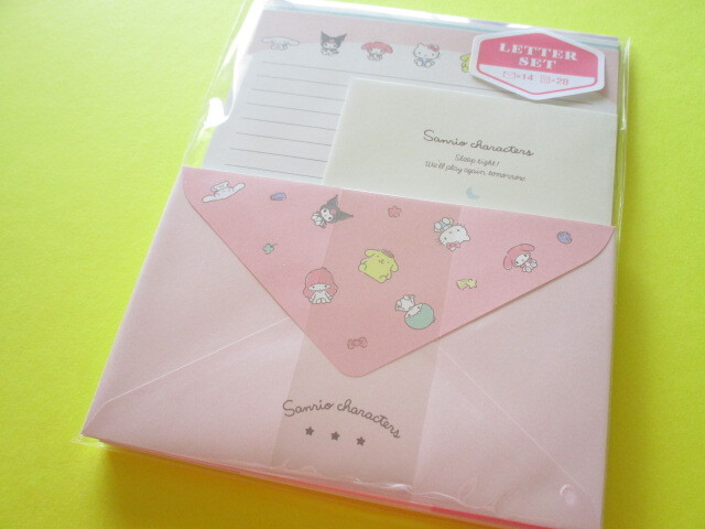 Photo1: Kawaii Cute Sanrio Characters Letter Set Crux *Pink (102579)