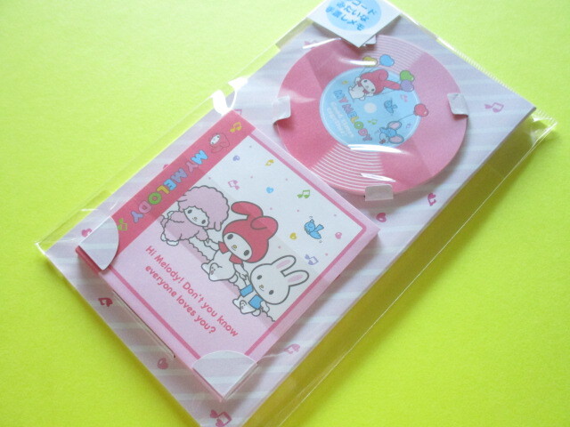 Photo1: Kawaii Cute Record-type Memo Pad & Mini Envelopes Set Sanrio Origimal *My Melody (90286-1)