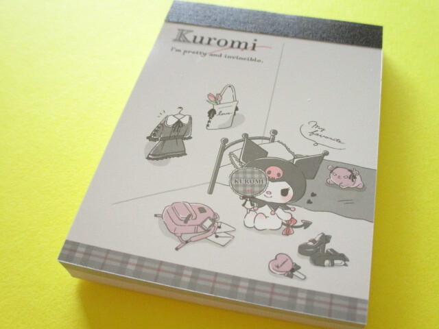 Photo1: Kawaii Cute Mini Memo Pad Kuromi Sanrio *My Room (300843) 