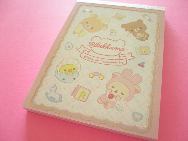 Photo1: Kawaii Cute Large Memo Pad Rilakkuma San-x *Usausa baby (MH07502)