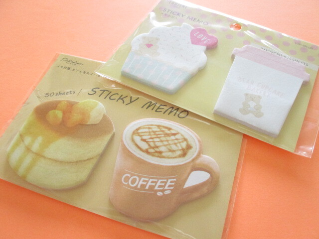 Photo1: 2 packs Kawaii Cute Sticky Memos Set 