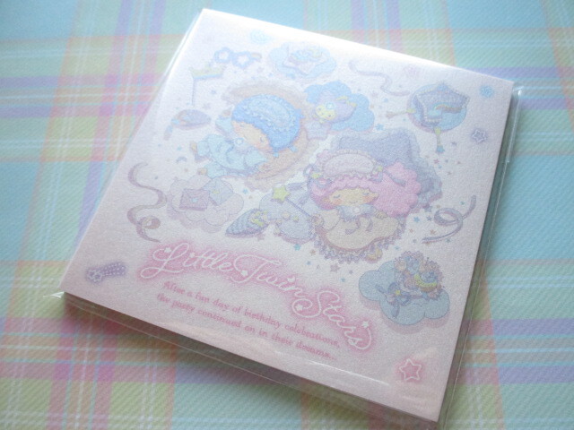 Photo1: Kawaii Cute Medium Memo Pad Sanrio Original *Little Twin Stars (27162-4) 