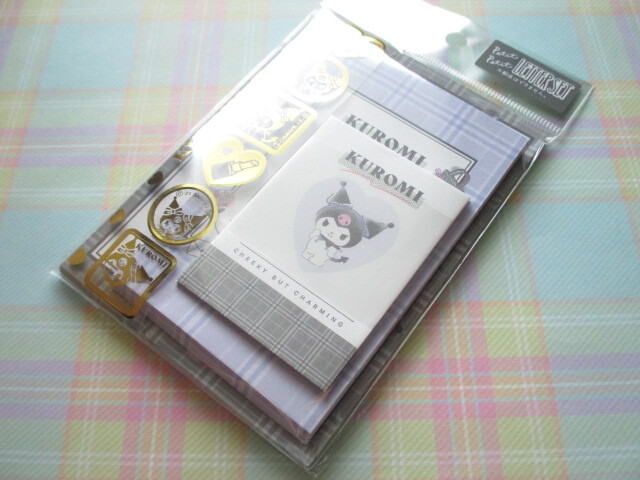 Photo1: Kawaii Cute Mini Mini Letter Set Sanrio *Kuromi (105716)