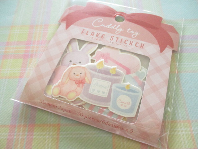 Photo1: Kawaii Cute Cuddly toy Sticker Flakes Sack Gaia * Rabbit (467309)
