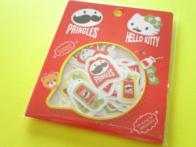 Photo1: Kawaii Cute Sticker Flakes Sack Sanrio Original*Pringles × Hello Kitty (44832-0)