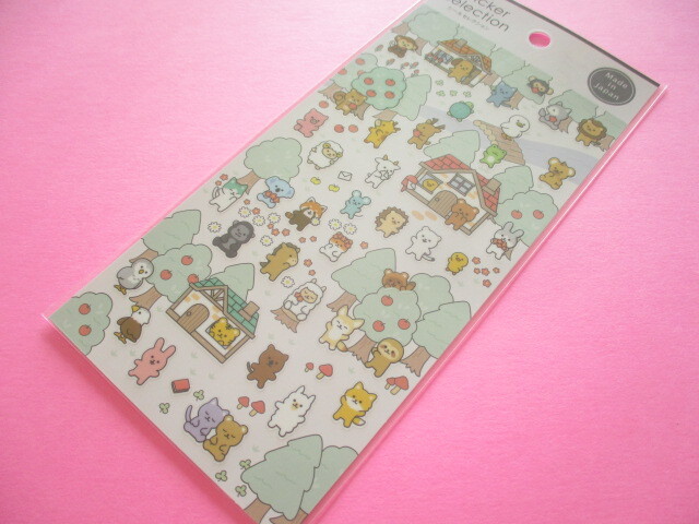 Photo1: Kawaii Cute Stickers Sheet Gaia *Mini Mini Animal (466532-1)