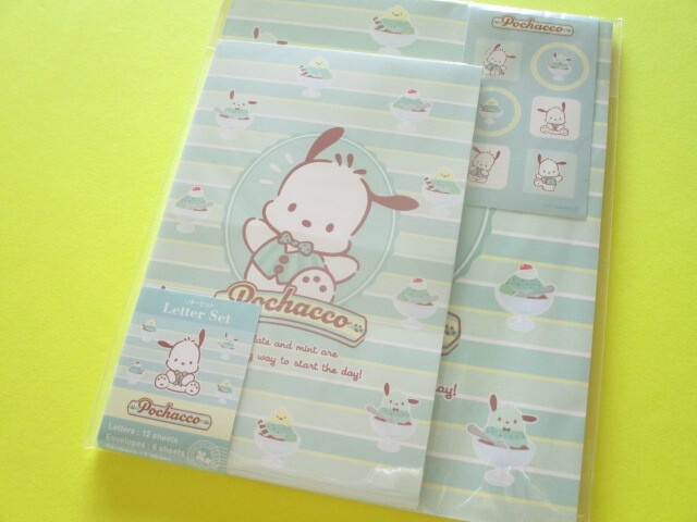 Photo1: Kawaii Cute Letter Set Sanrio *Pochacco (mint chocolate)