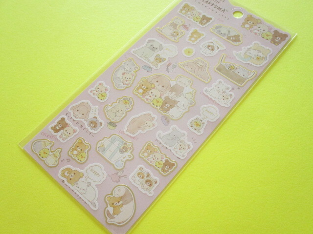 Photo1: Kawaii Cute Sticker Sheet Always with Rilakkuma San-x *Your Little Family (SE53901)