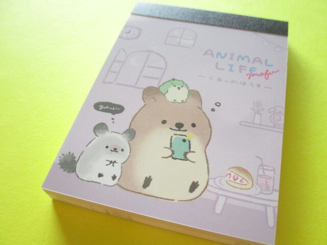 Photo1: Kawaii Cute Mini Memo Pad Animal Life Q-LiA  *くあっか (64796)