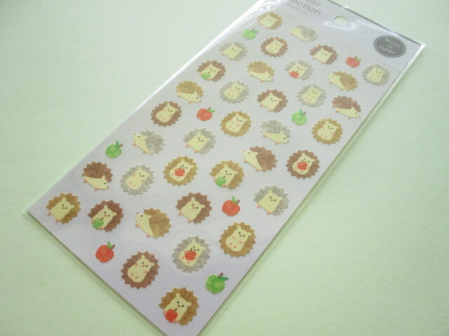 Photo1: Kawaii Cute Stickers Sheet Gaia *Hedgehog  (466132)