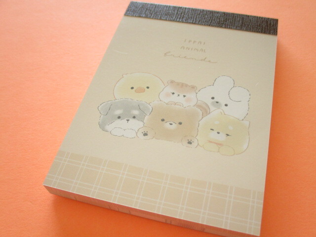 Photo1: Kawaii Cute Mini Memo Pad Crux *Ippai Animal Friends (111748)