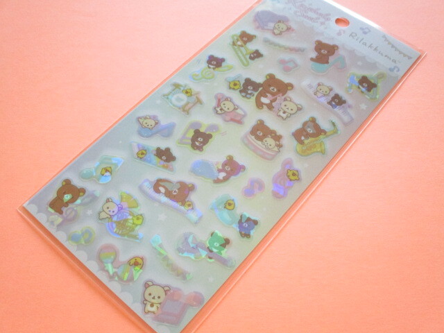 Photo1: Kawaii Cute Kiraholo Stickers Sheet San-x *Rilakkuma (SE55303)