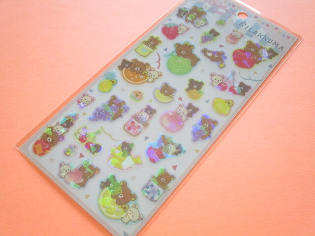 Photo1: Kawaii Cute Kiraholo Stickers Sheet San-x *Rilakkuma (SE55301)