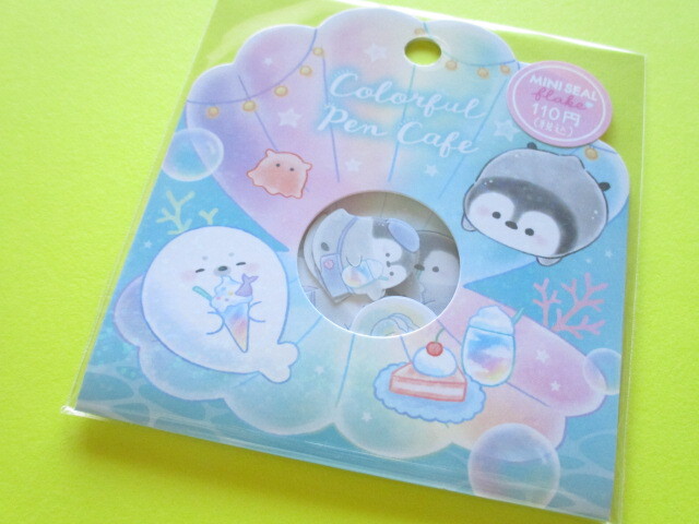 Photo1: Kawaii Cute Sticker Flakes Sack Crux *Colorful Pen Cafe (112580)