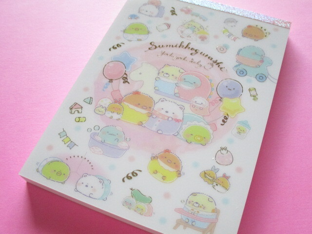 Photo1: Kawaii Cute Large Memo Pad Sumikkogurashi San-x *Sumikko Baby (MH12702)